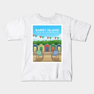 Barry Island Beach Huts, South Wales Kids T-Shirt